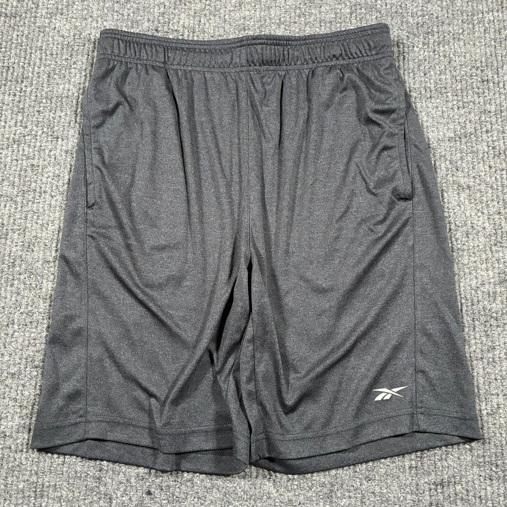 Reebok Mens Athletic Shorts‎ Size M Gray Pull On Performance Training Gym